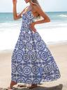 cupshe summer dresses for women casual v neck sleeveless paisley cutout maxi formal beach vacation dress blue paisley, l