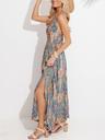 cupshe womens summer maxi dress 2025 sleeveless long sundresses spaghetti strap flowy boho beach vacation dress blue xl