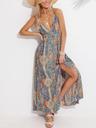 cupshe womens summer maxi dress 2025 sleeveless long sundresses spaghetti strap flowy boho beach vacation dress blue xl