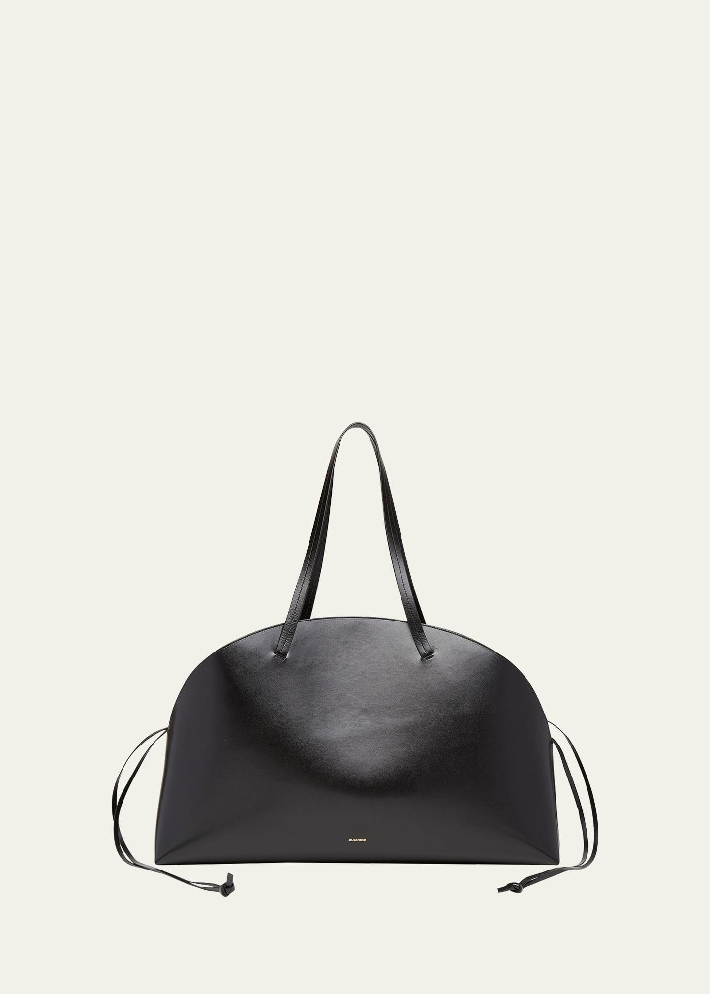 curve large leather shoulder bag