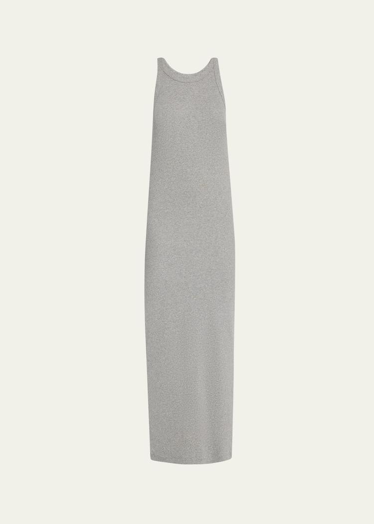 curved rib knit tank dress