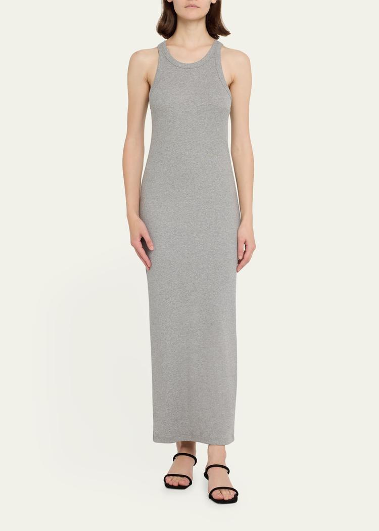 curved rib knit tank dress
