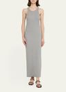 curved rib knit tank dress
