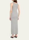 curved rib knit tank dress