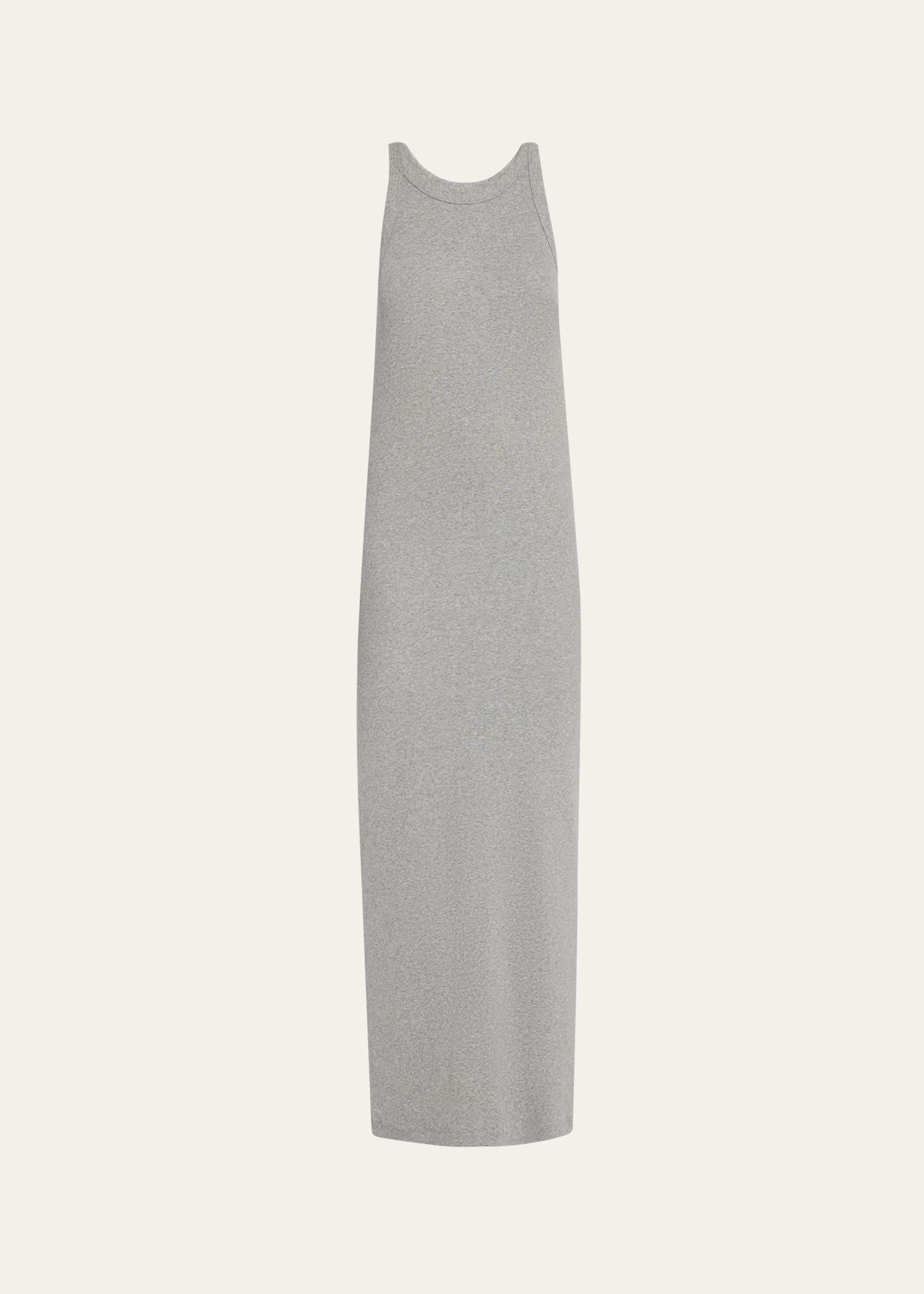 curved rib knit tank dress