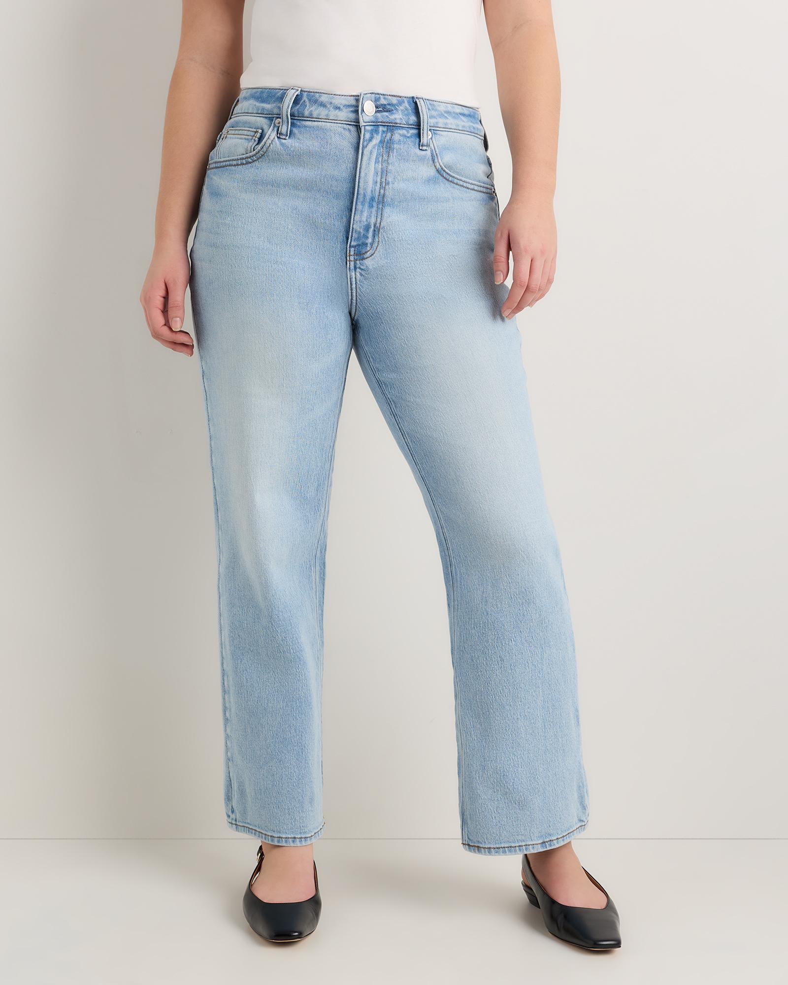 curvy bella stretch relaxed straight jeans