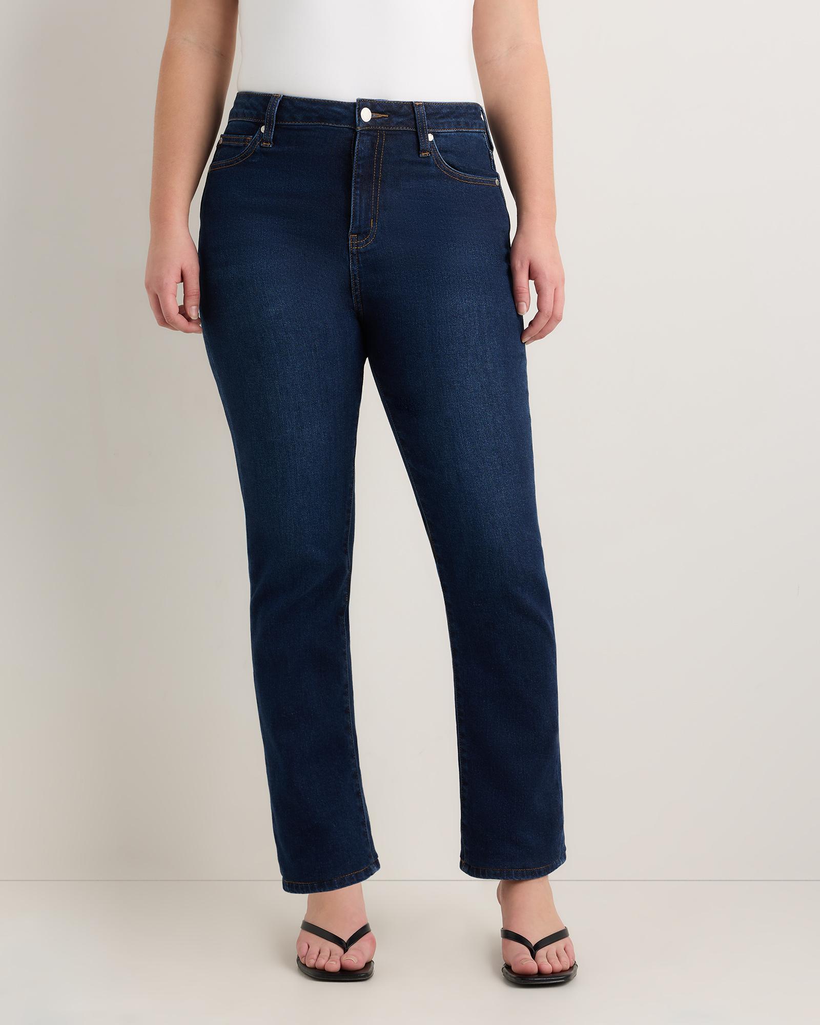 curvy bella stretch straight jeans