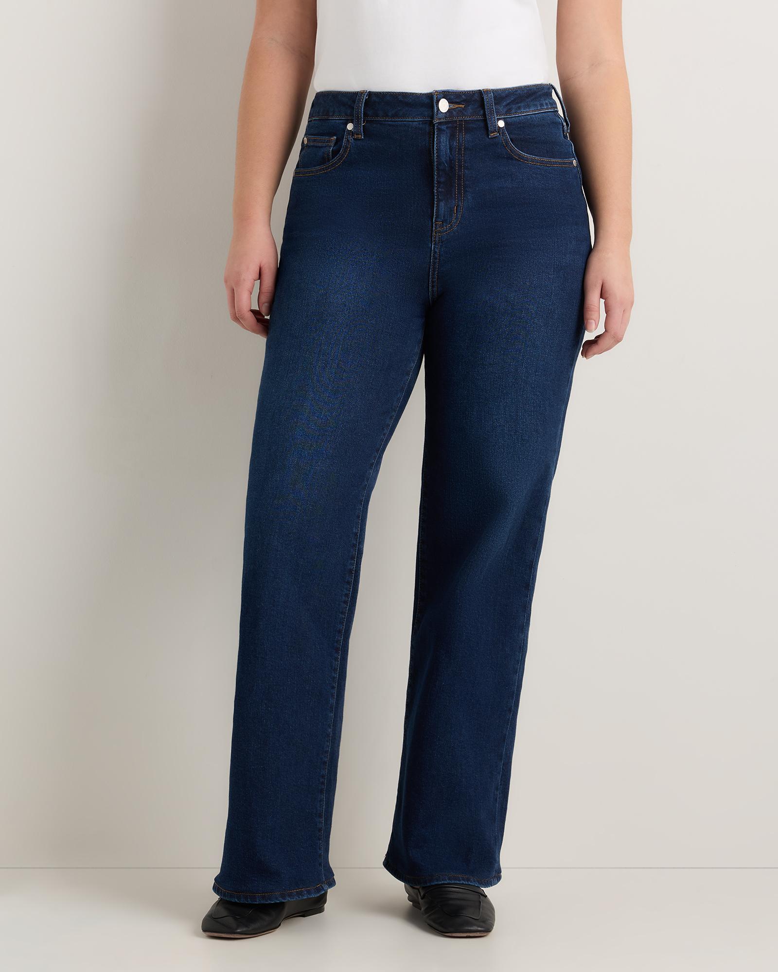 curvy bella stretch wide leg jeans