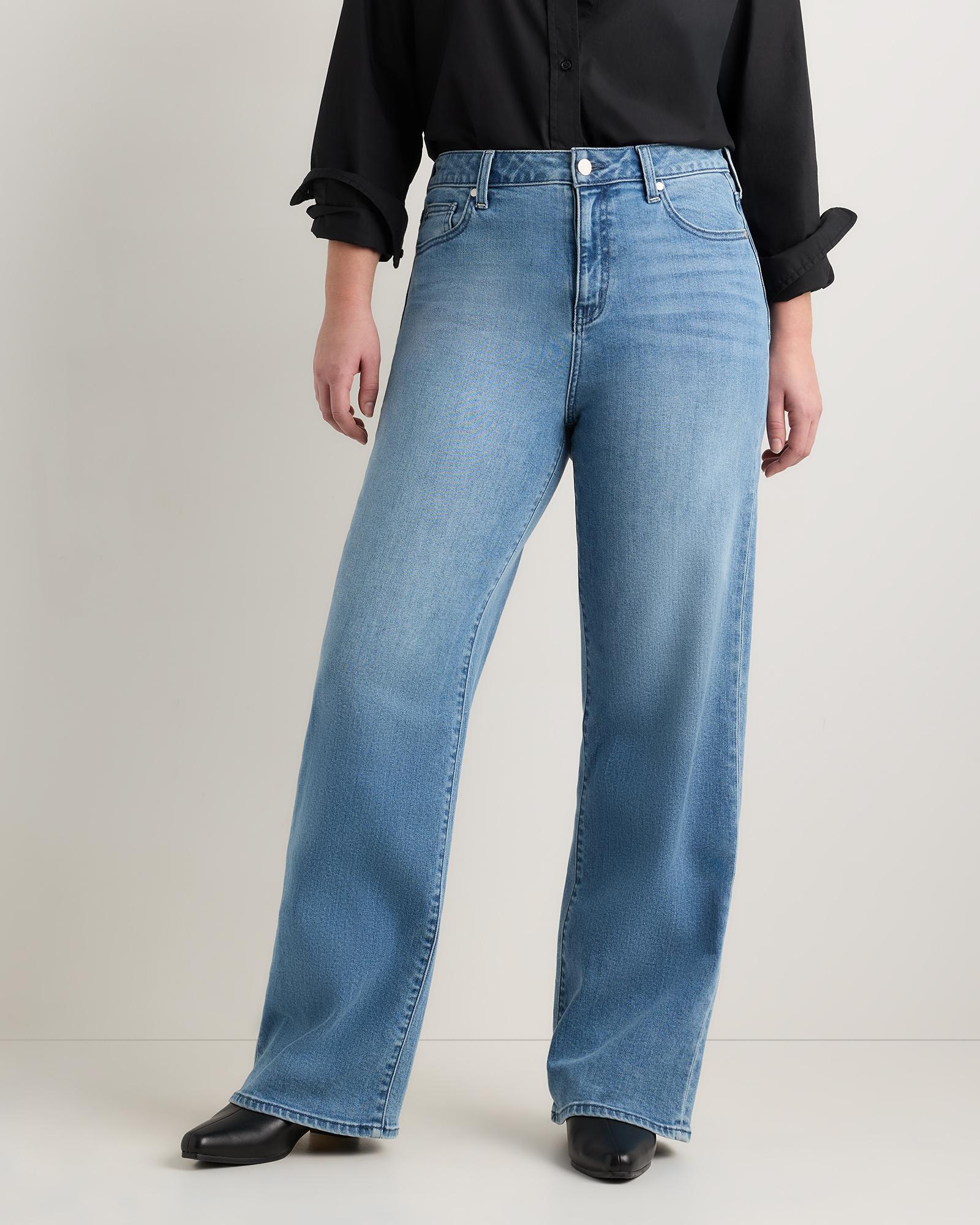 curvy bella stretch wide leg jeans