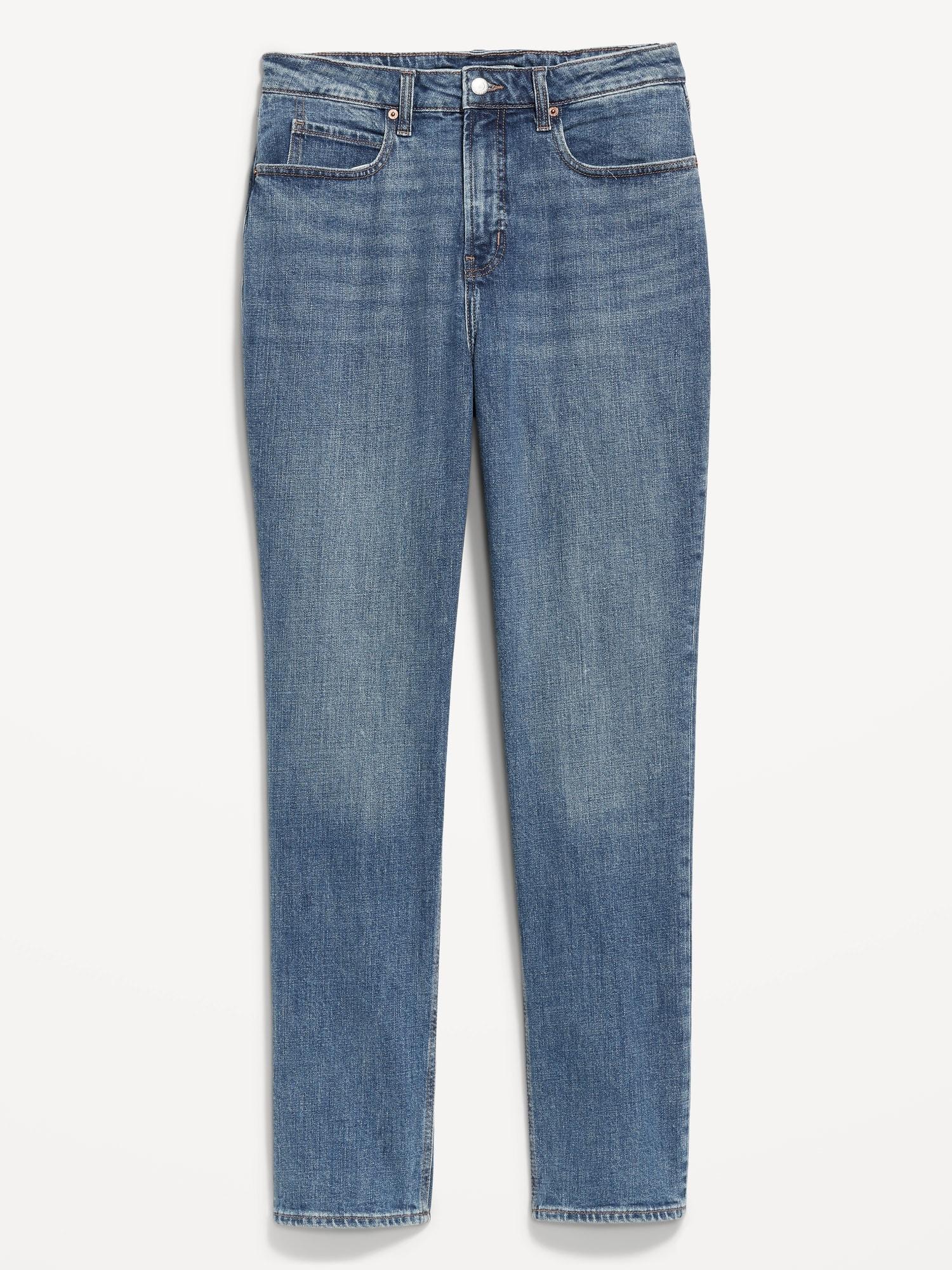 curvy extra high-waisted straight jeans