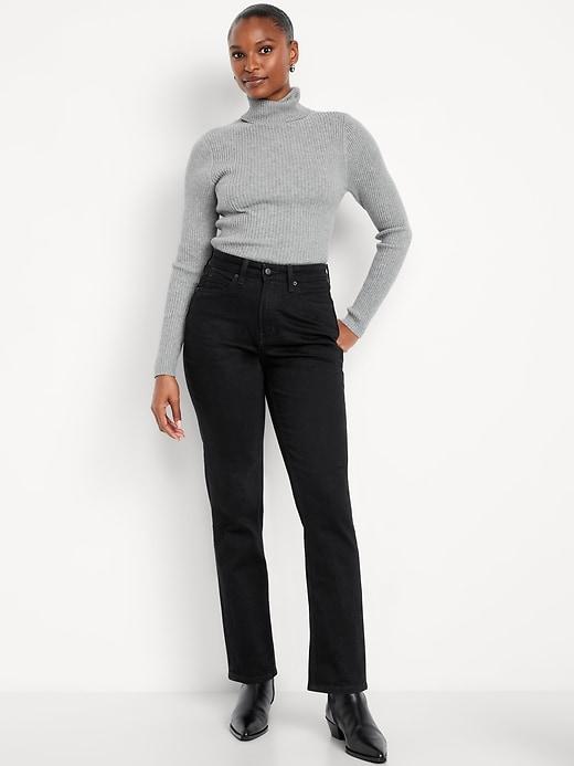 curvy extra high-waisted straight jeans