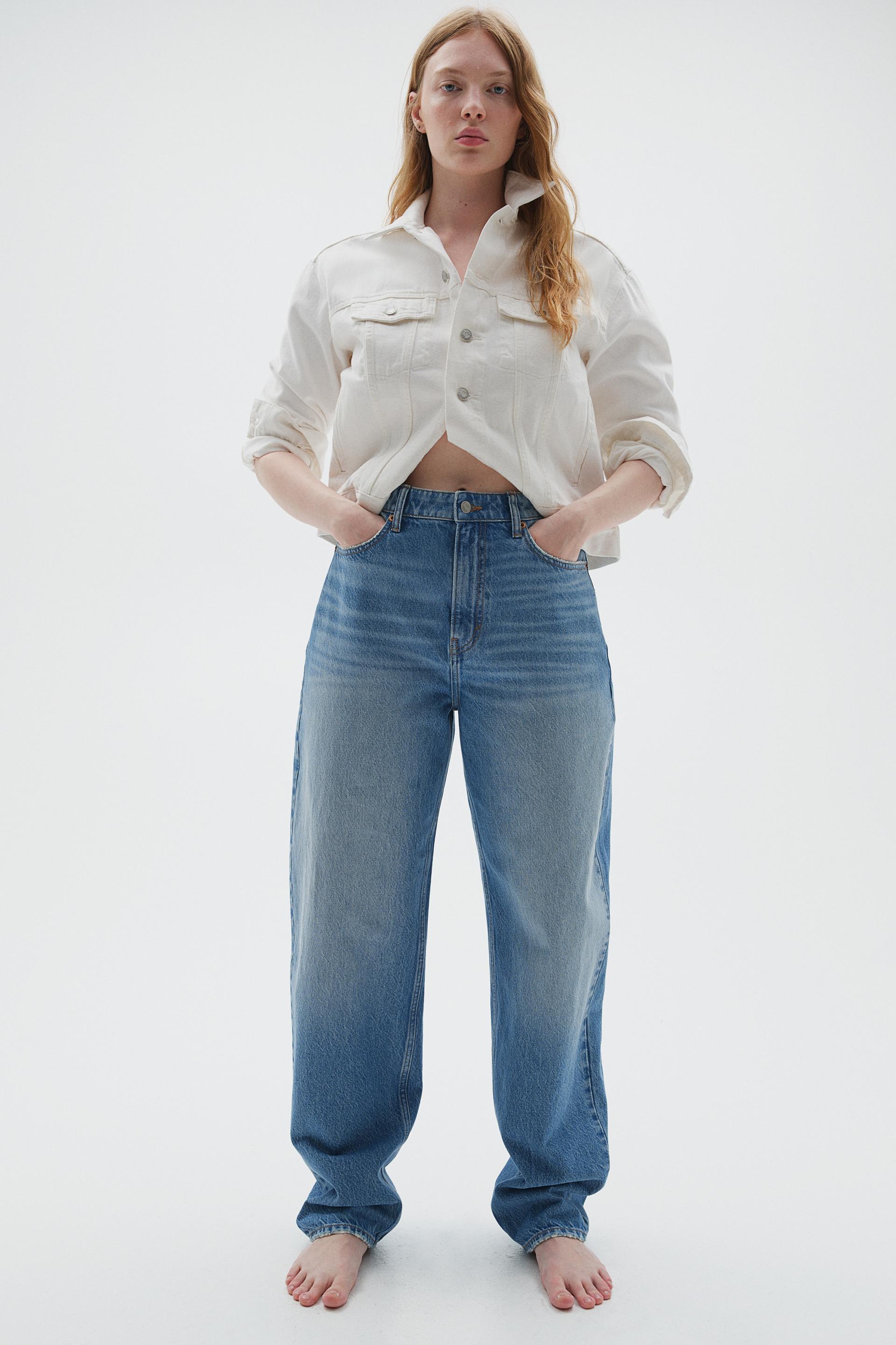 curvy fit barrel high jeans