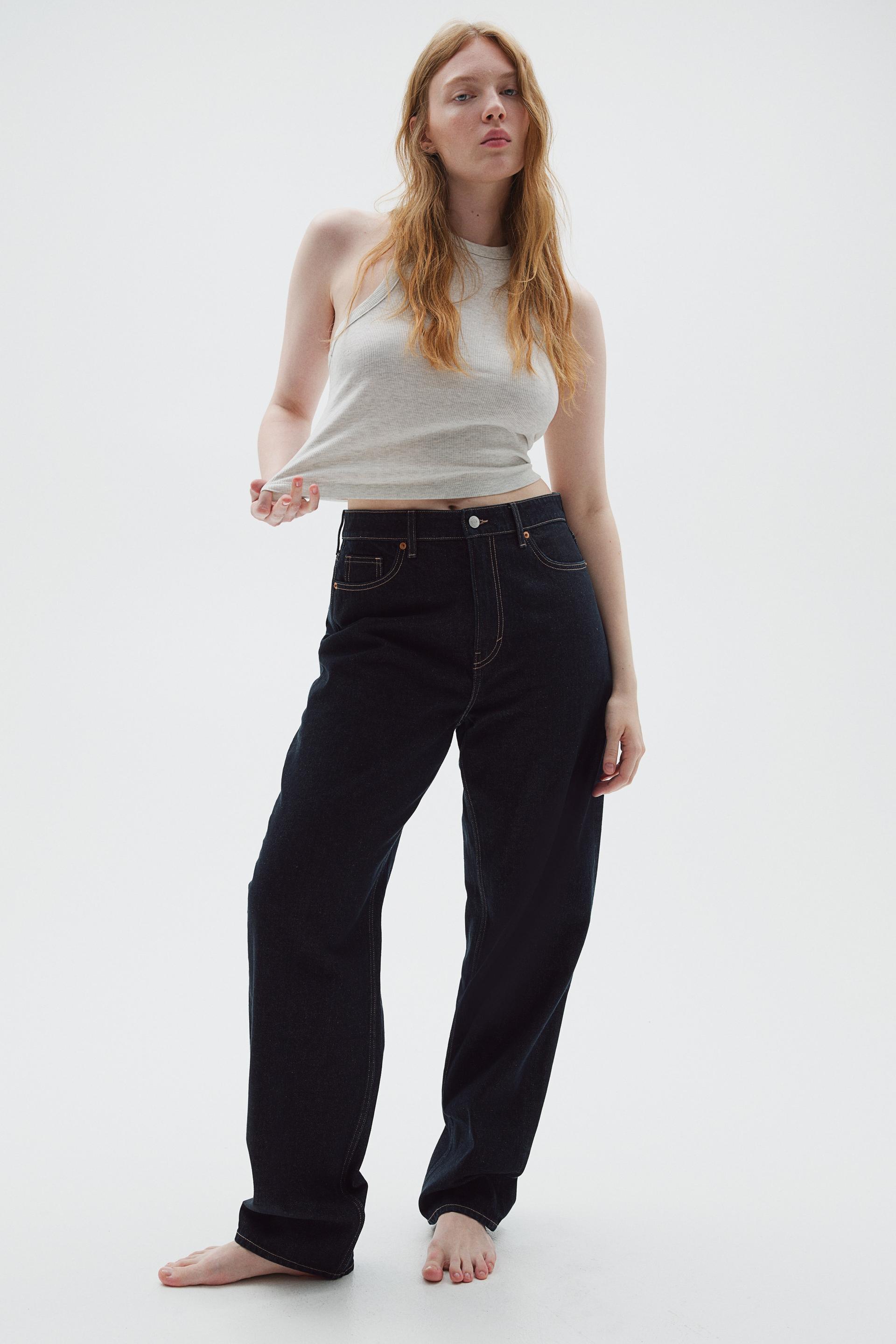 curvy fit barrel high jeans