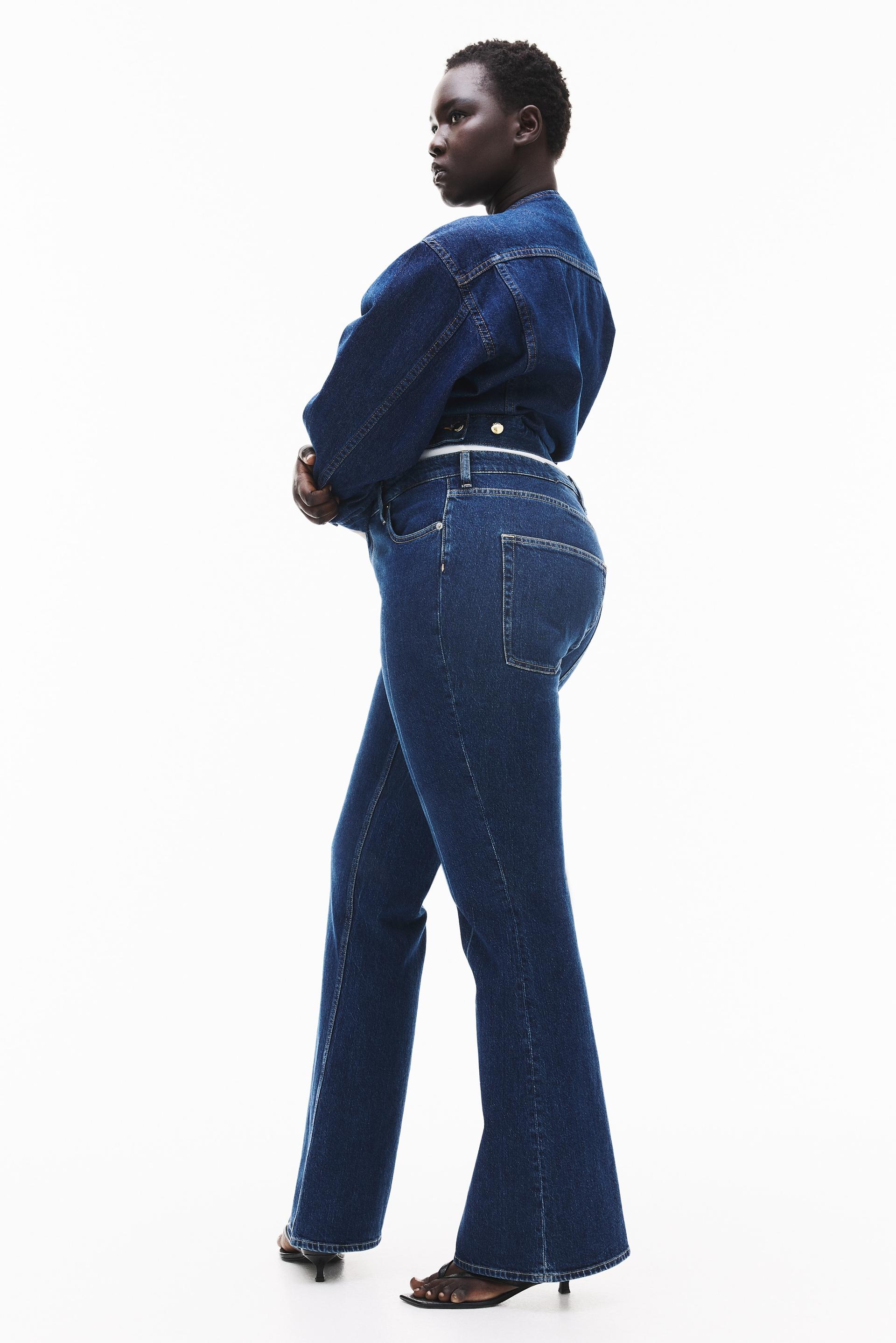 curvy fit flared high jeans