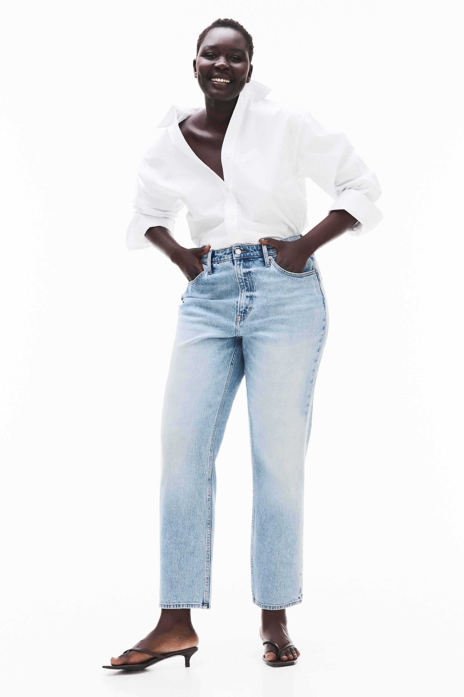 curvy fit slim straight high ankle jeans