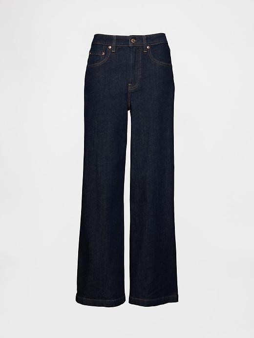 curvy high rise stride wide-leg jeans