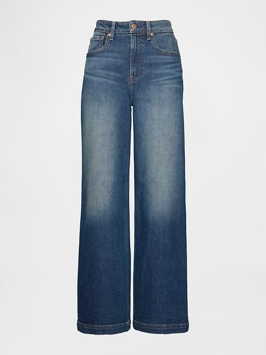 curvy high rise stride wide-leg jeans