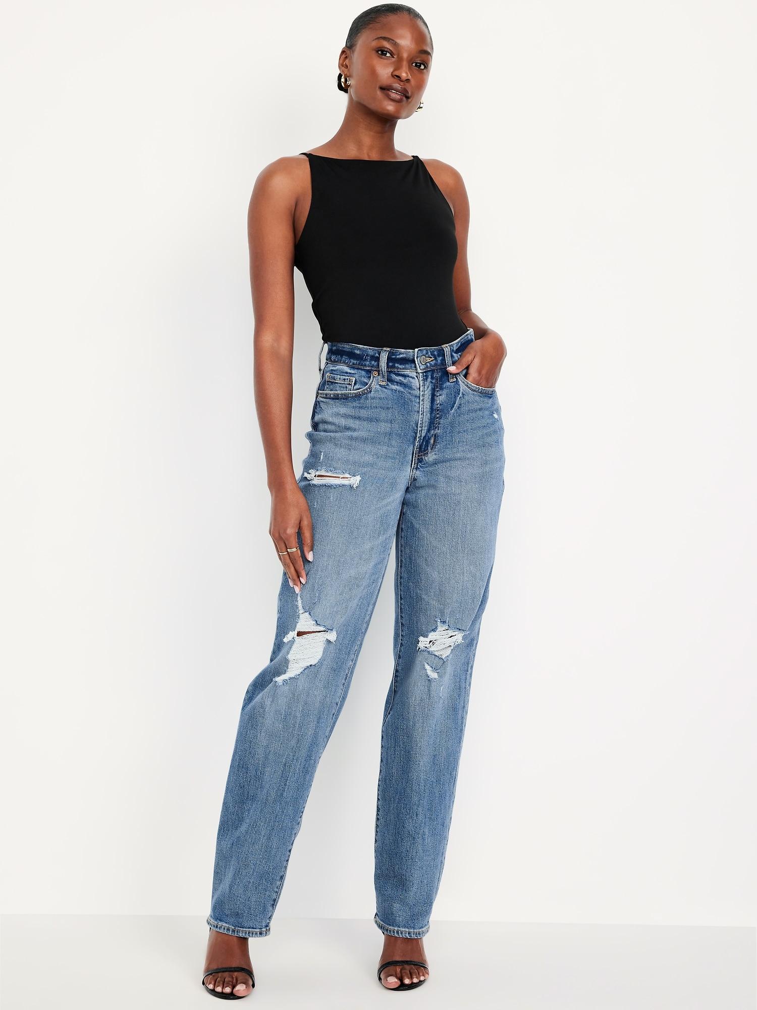 curvy high-waisted og loose jeans