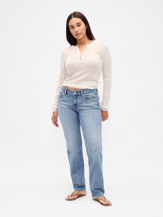 curvy low rise '90s slim straight jeans