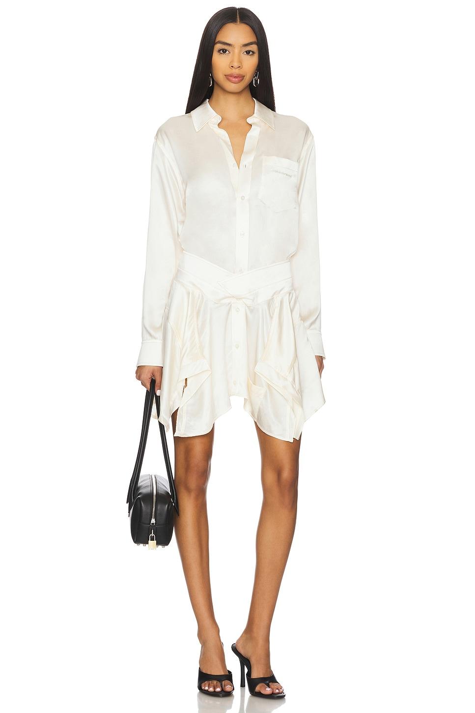 cut off double shirt dress