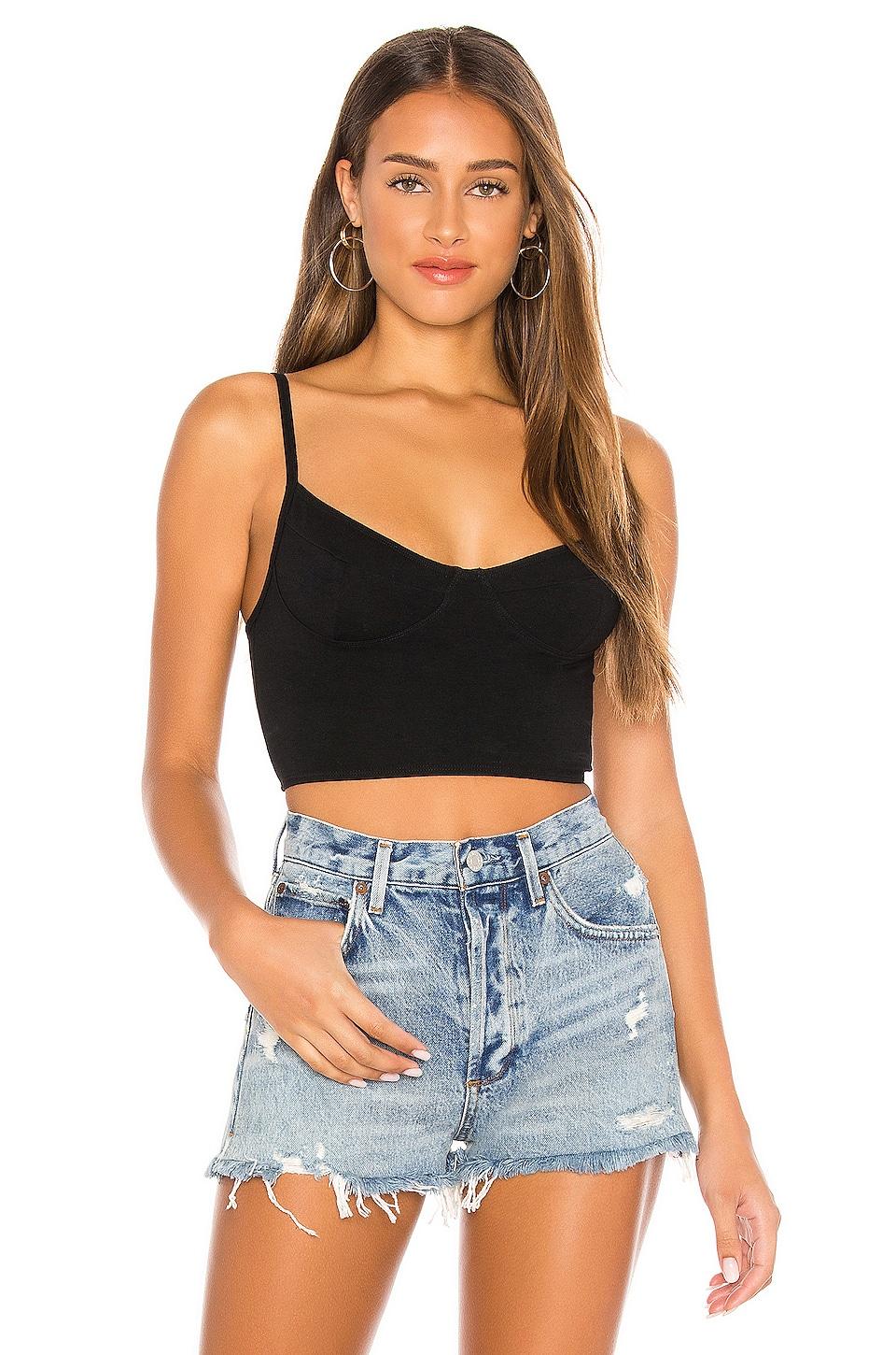 cutlass solid bustier crop tank
