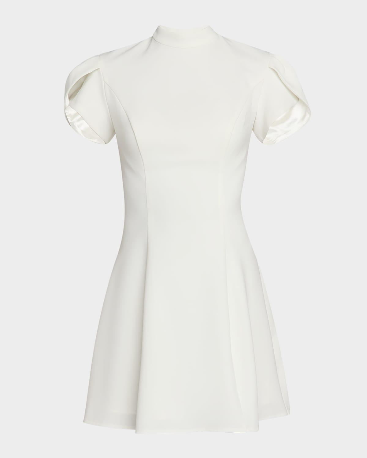 cutout bow-back mini dress