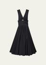 cutout flared wrap dress