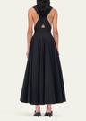 cutout flared wrap dress