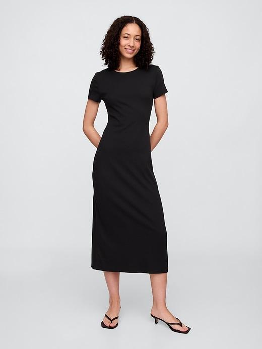 cutout midi t-shirt dress