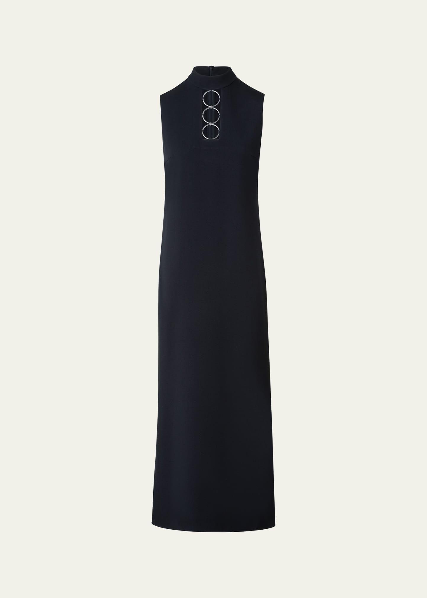 cutout ring hardware wool dress
