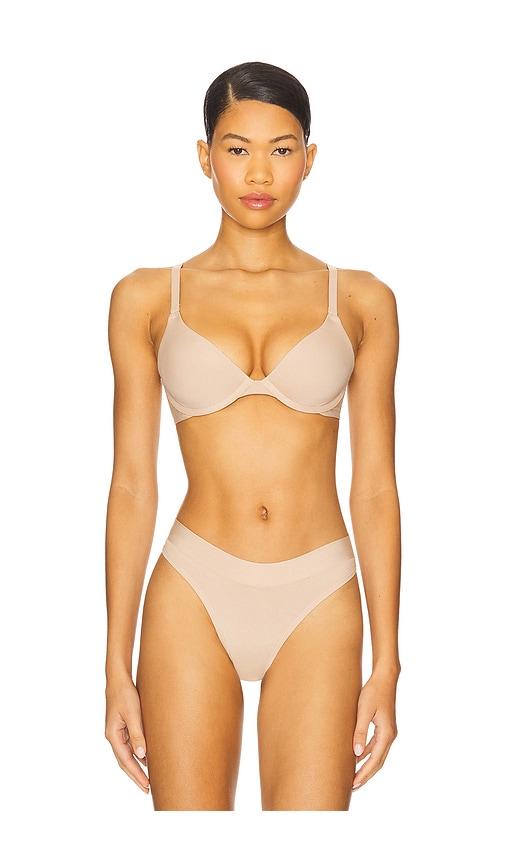 cuup plunge modal bra in nude.