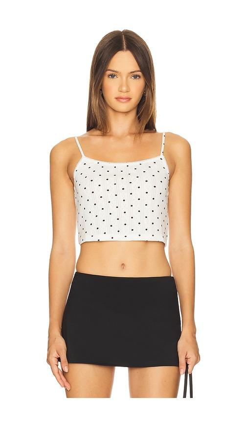 cuup pointelle tank in white,black.