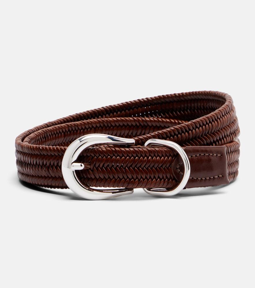 déhanche loom braided leather belt