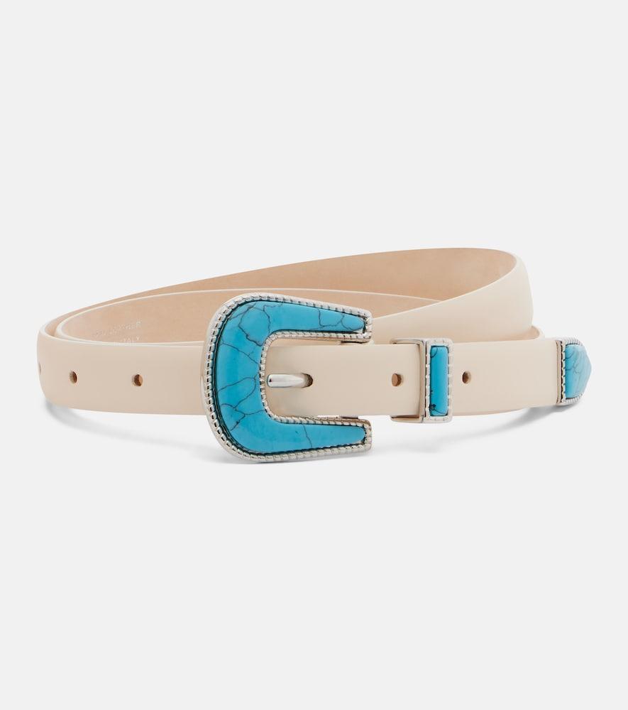 déhanche travertine leather belt