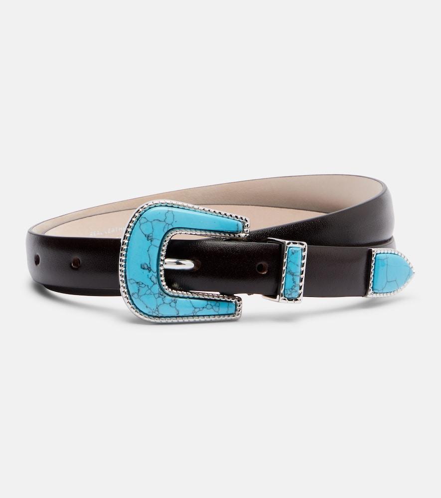 déhanche travertine leather belt