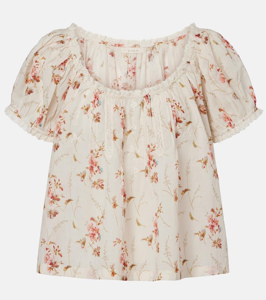 dôen frederica floral cotton top