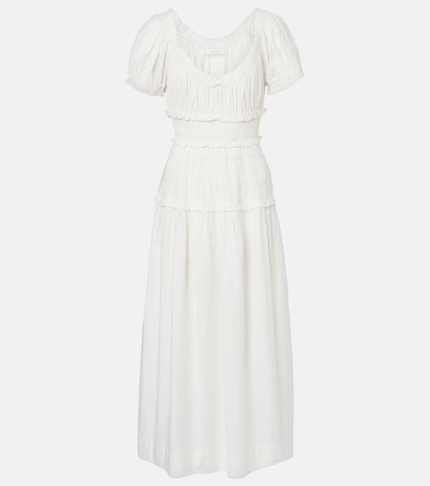 dôen leanne cotton poplin midi dress