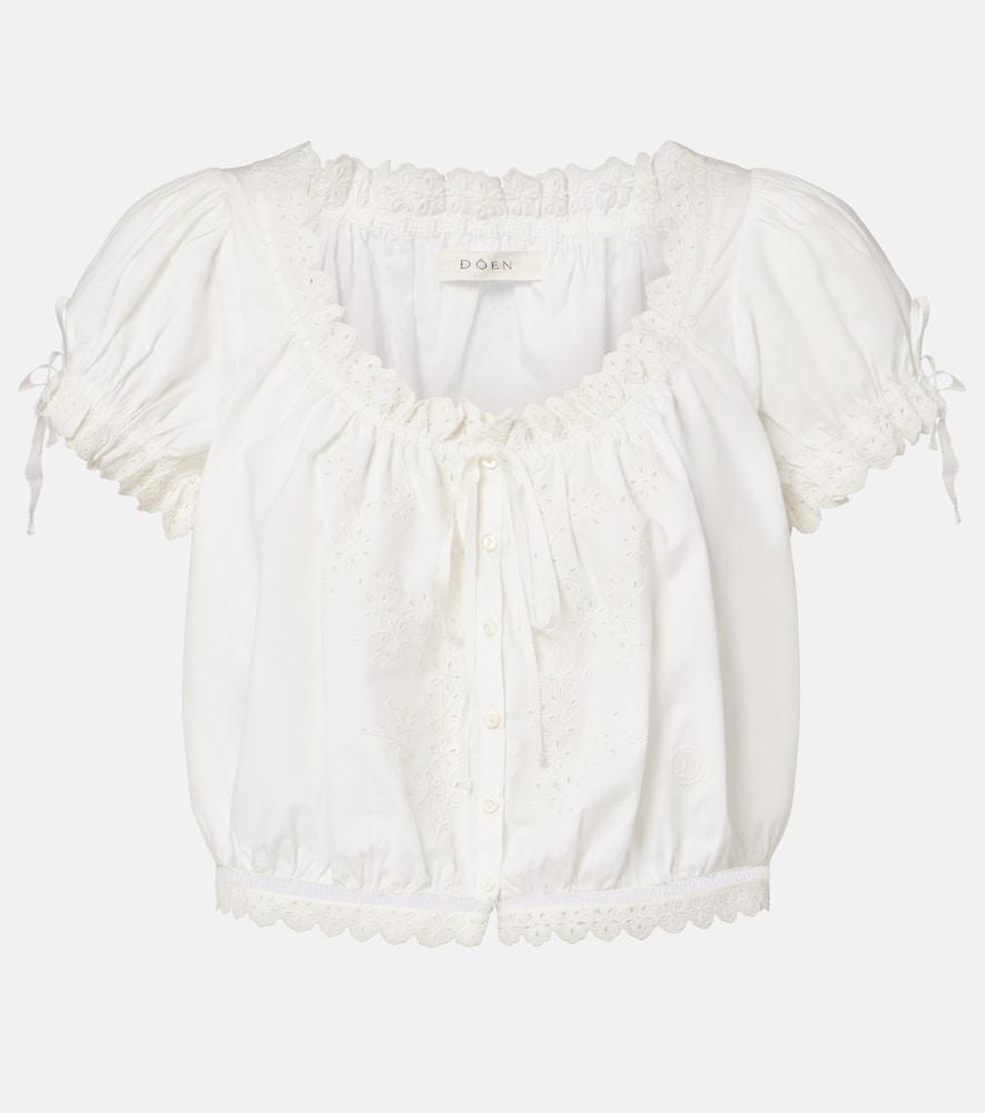 dôen nera embroidered cotton top