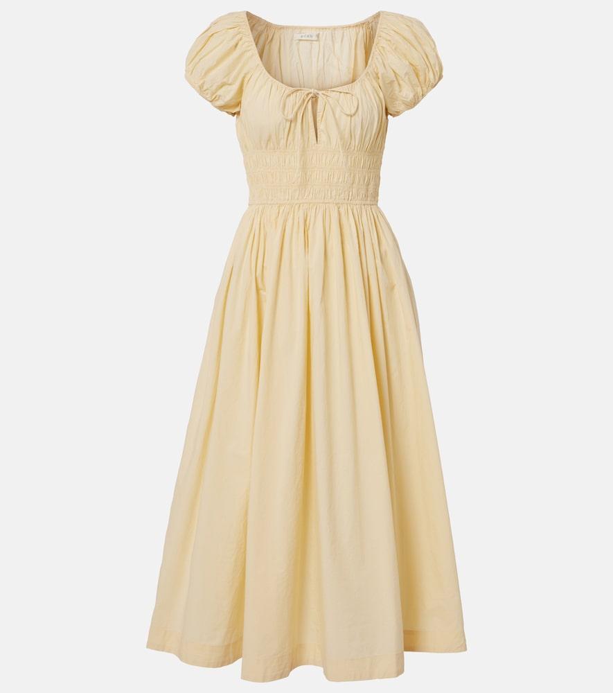 dôen quinn cotton poplin midi dress