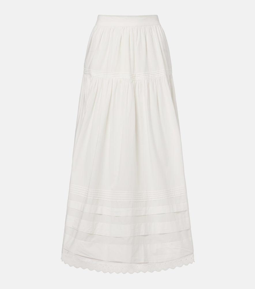 dôen sebastiane cotton poplin maxi skirt