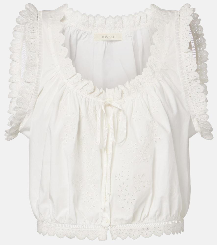 dôen traveler embroidered cotton top