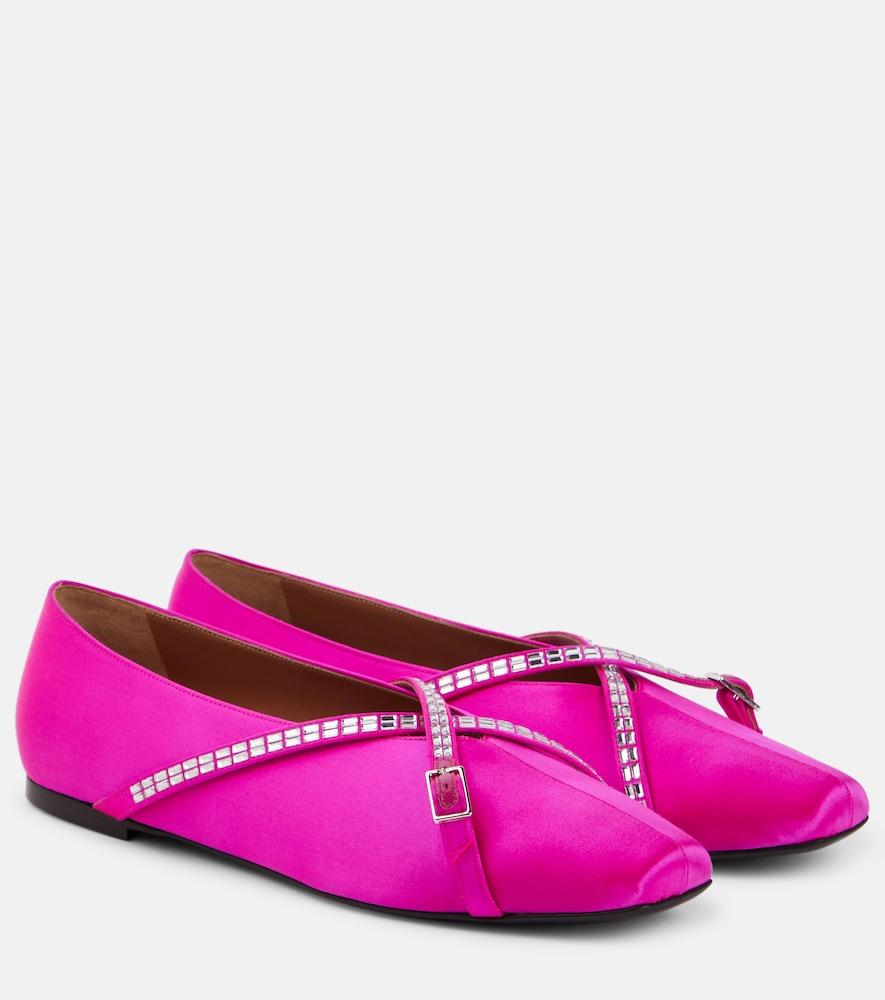 d'accori cara satin ballet flats