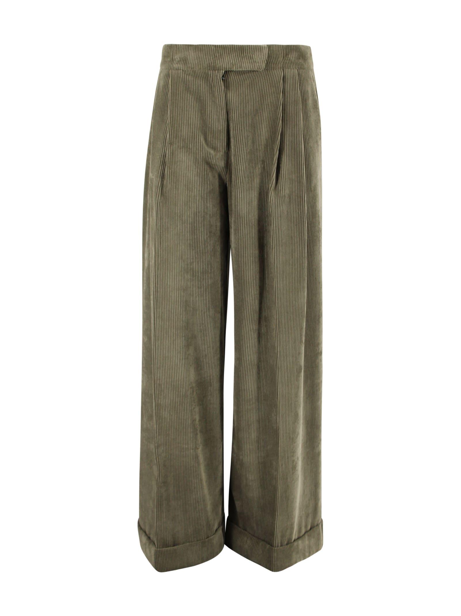 d. exterior corduroy palazzo pants.