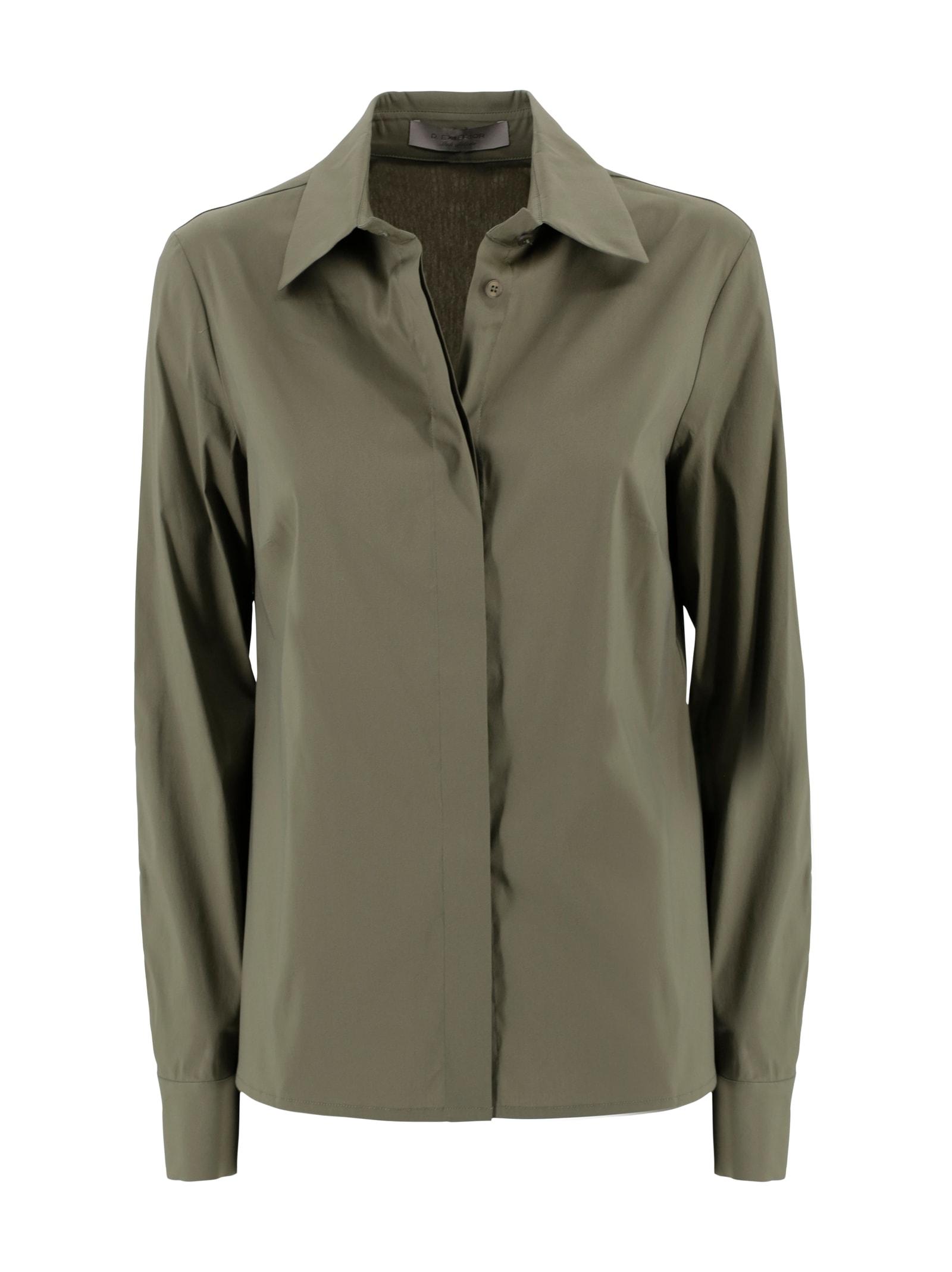 d. exterior sage green cotton shirt