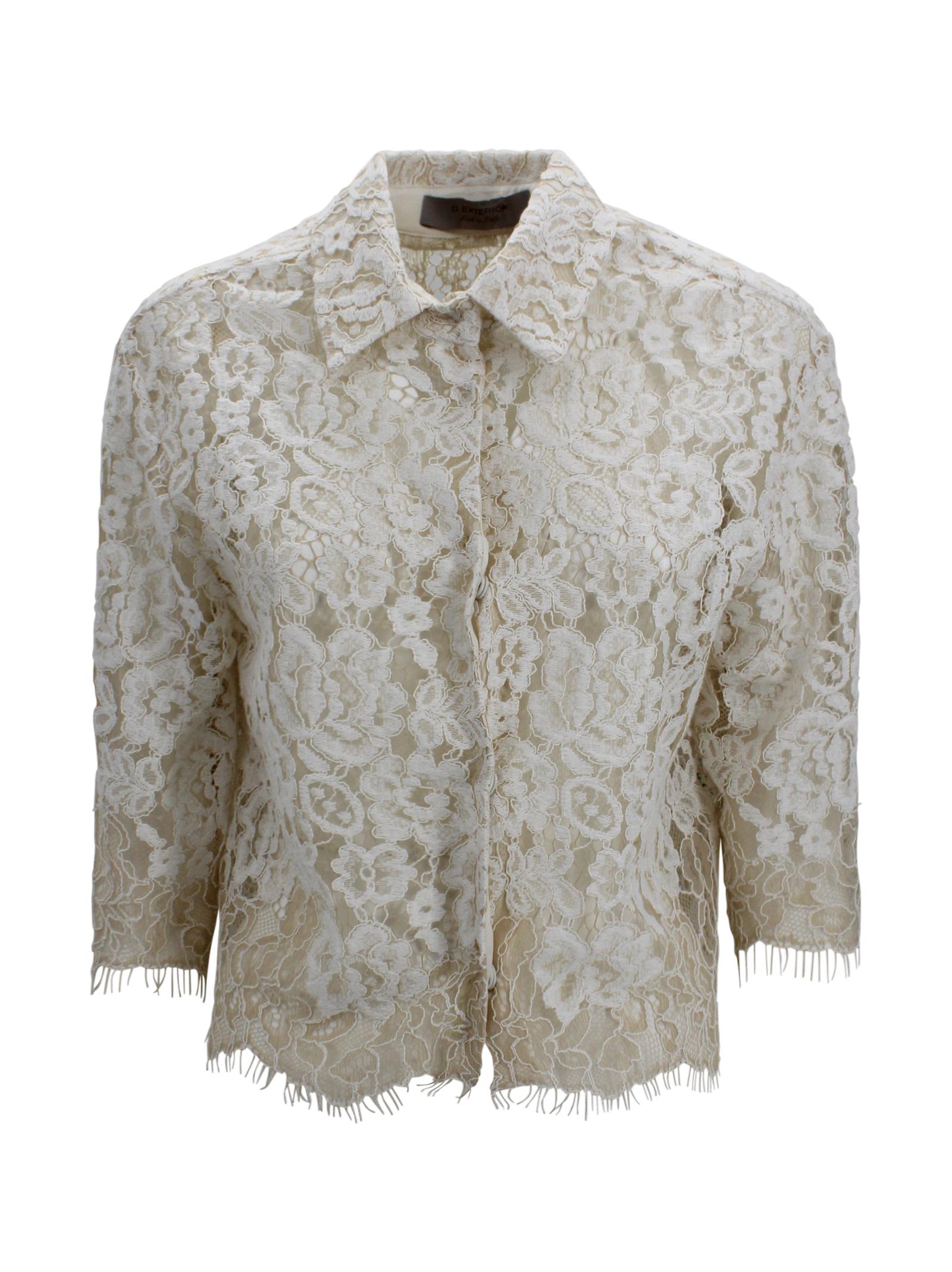 d. exterior shirts ivory polyester - women