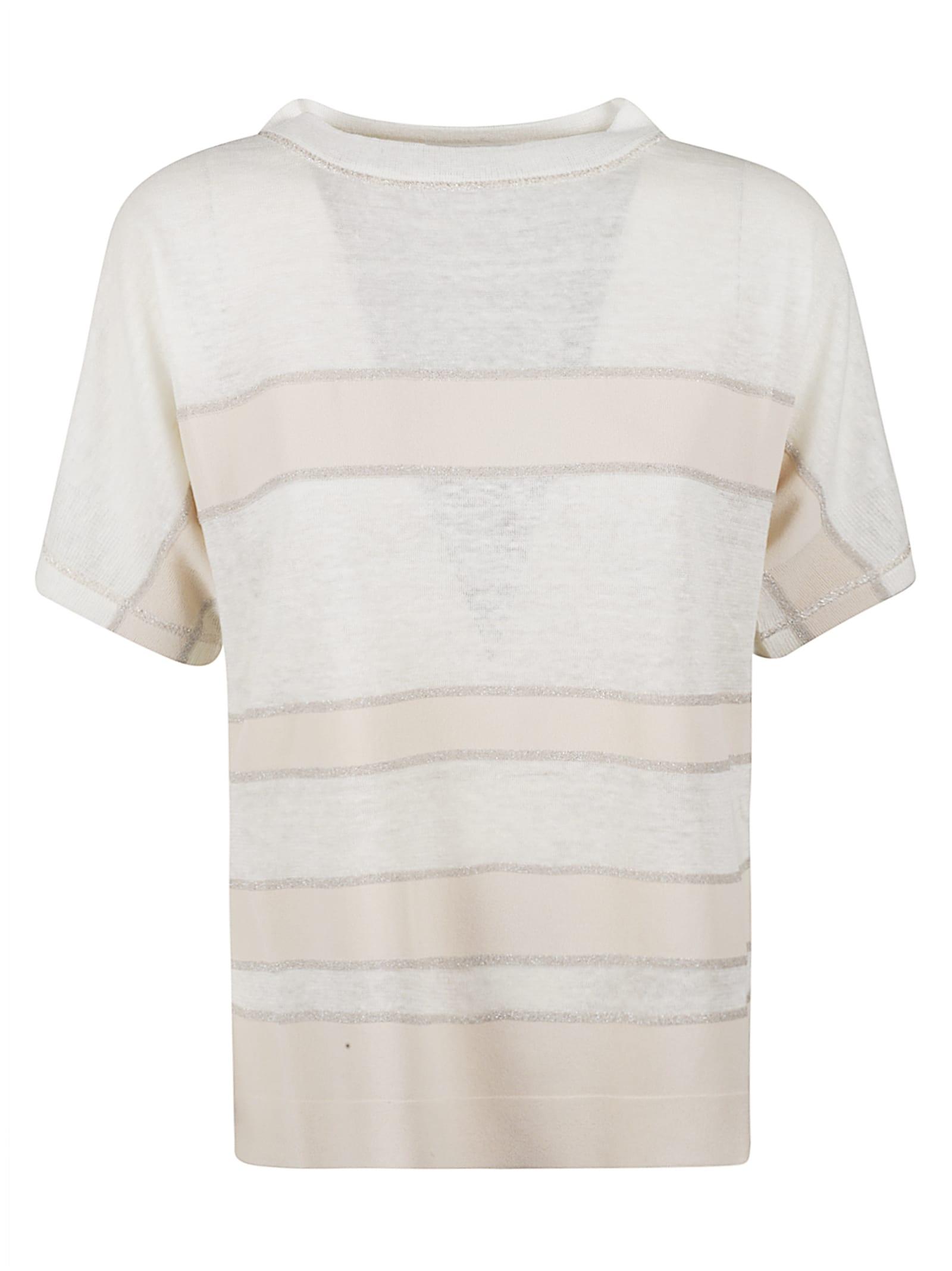 d. exterior stripe detail t-shirt