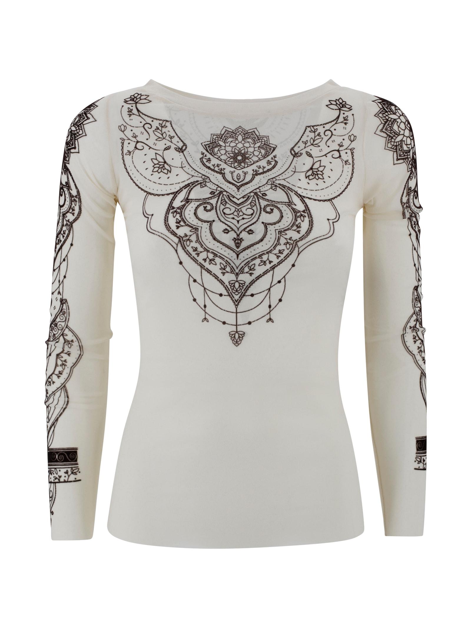 d. exterior sweater with embroidery