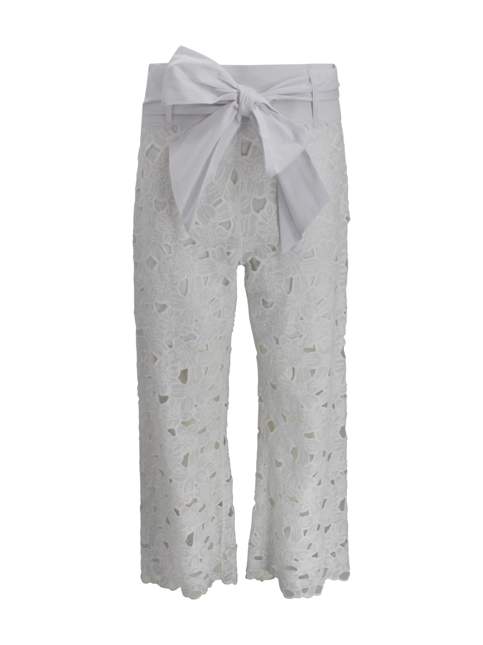 d. exterior trousers white cotton - women