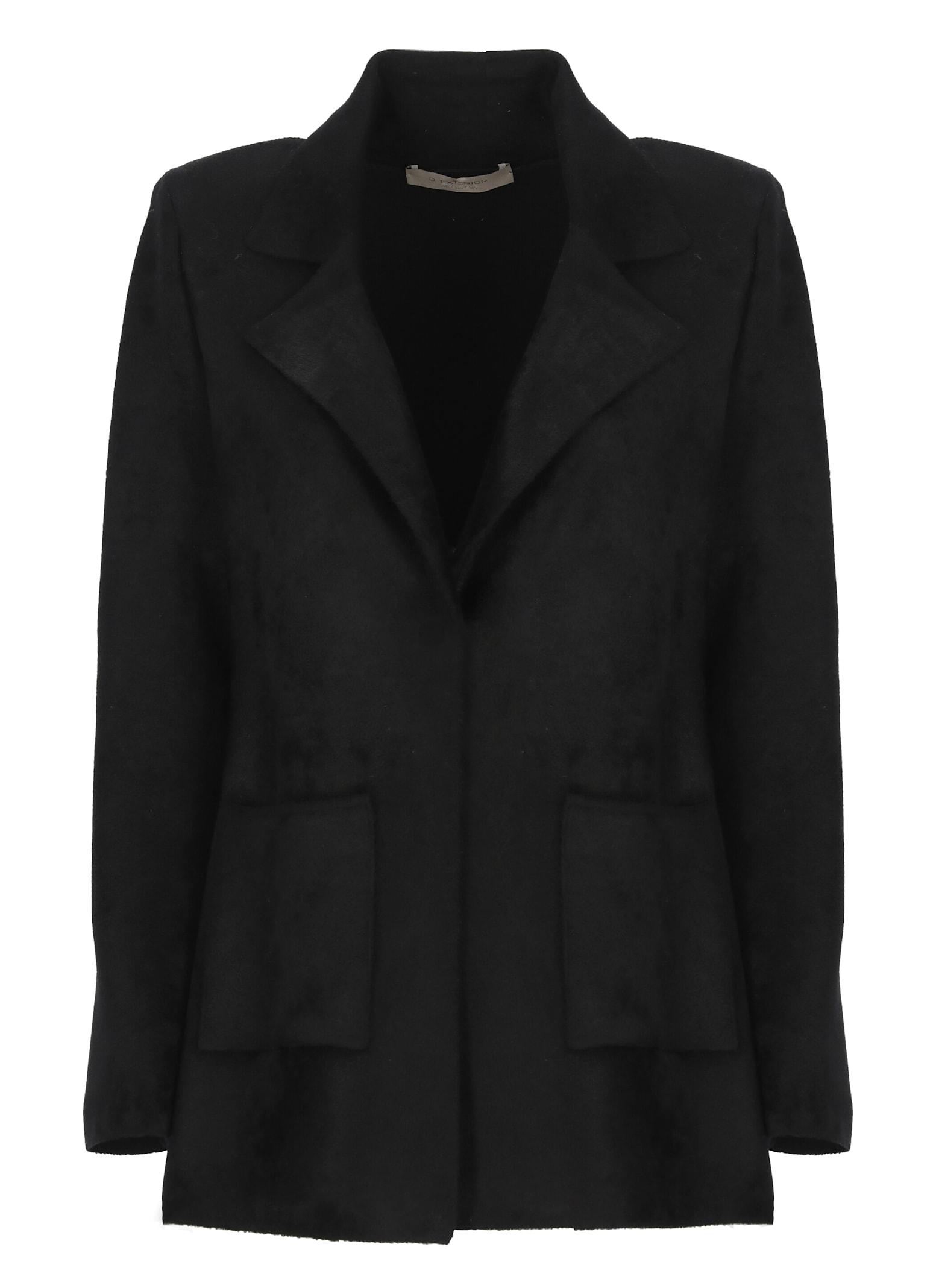 d. exterior wool blend blazer