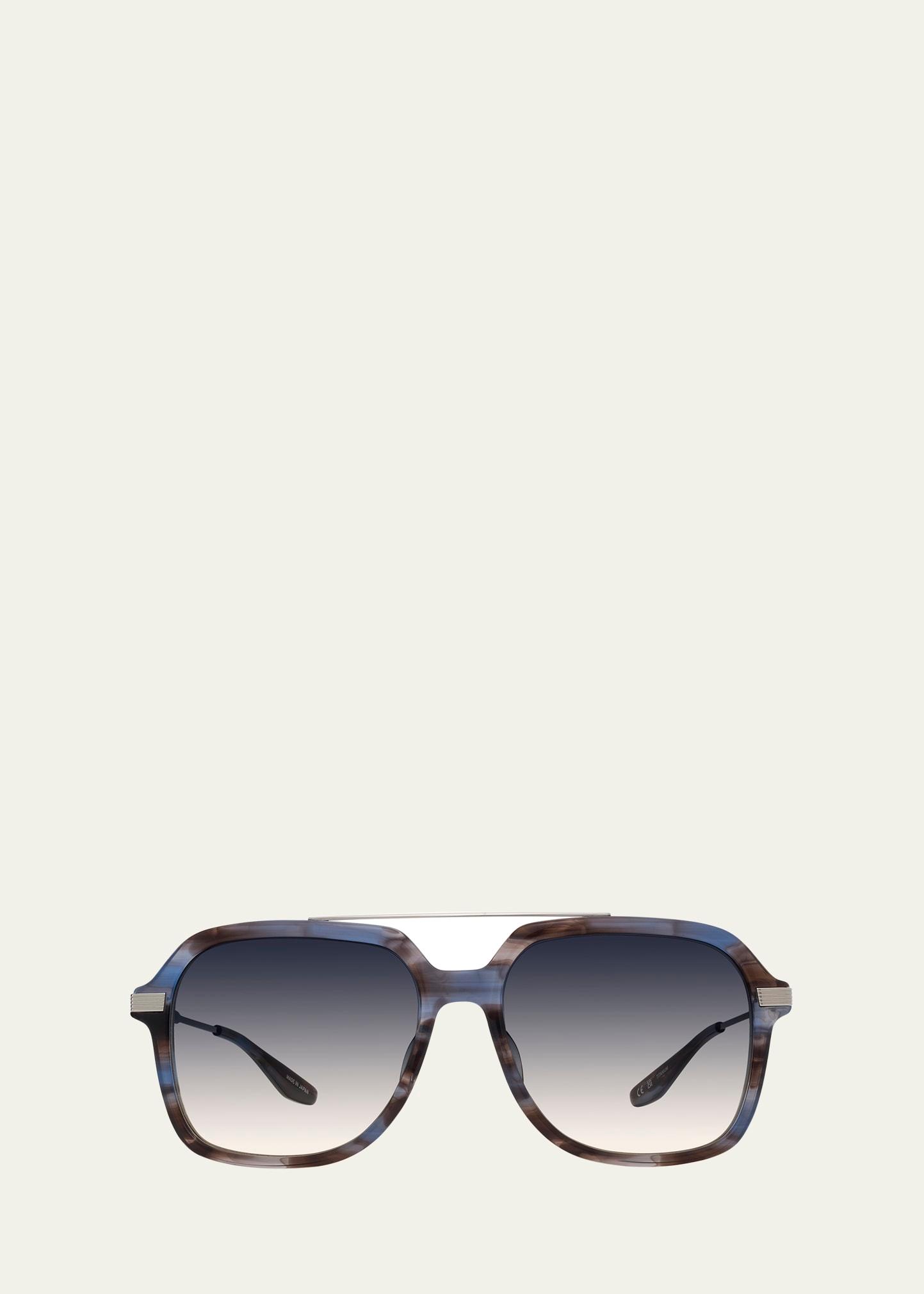 d.ellis grey zyl & titanium aviator sunglasses